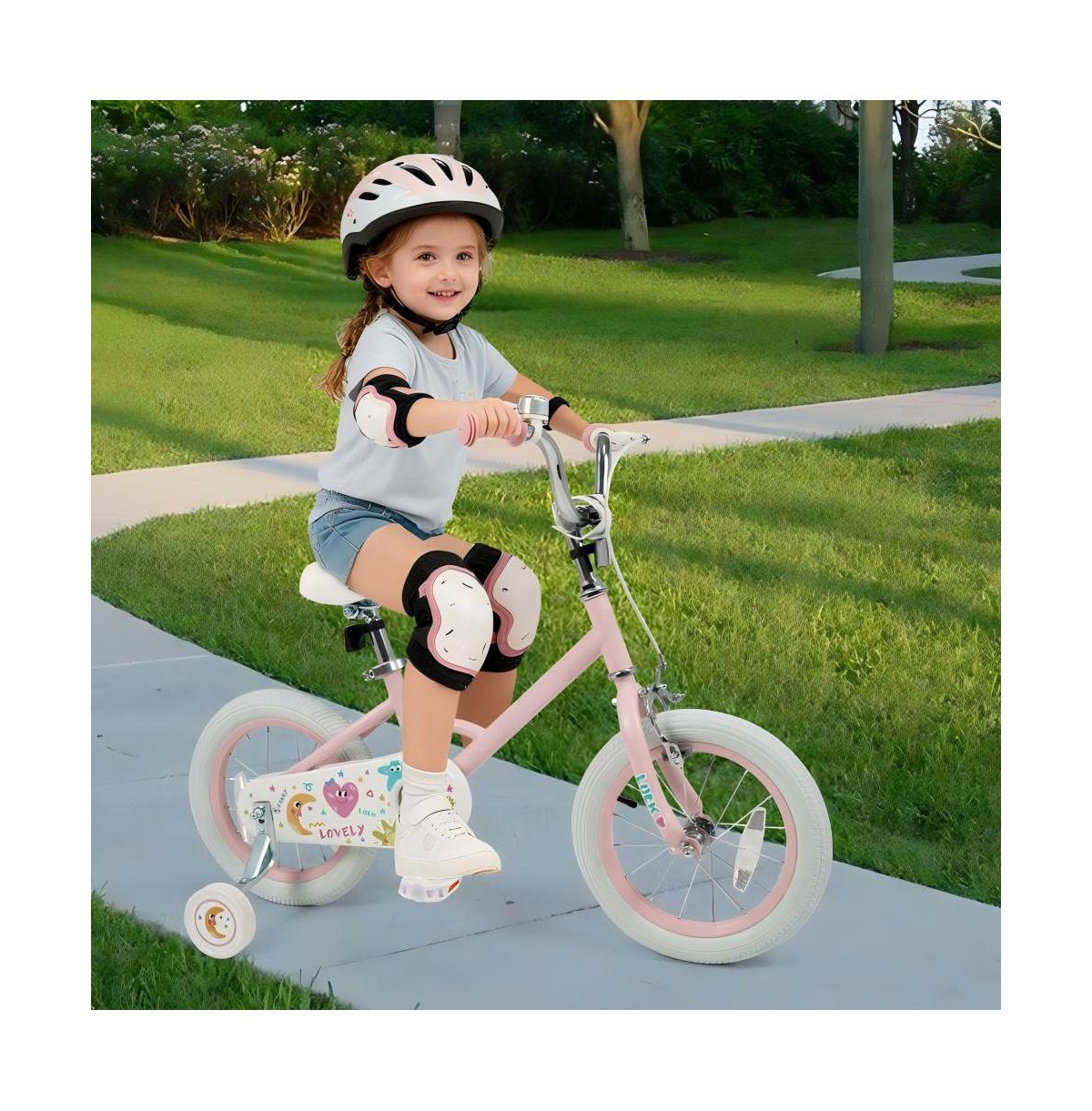 Hongge Kids Adjustable Training Bike with Dual Brake and Safety Features