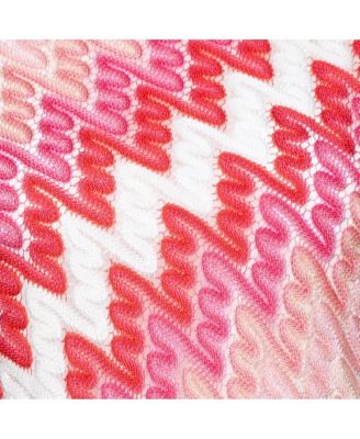 Women's Pink Chevron Pattern Knit Dress