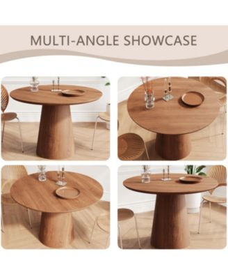 43" Round Wood Dining Table