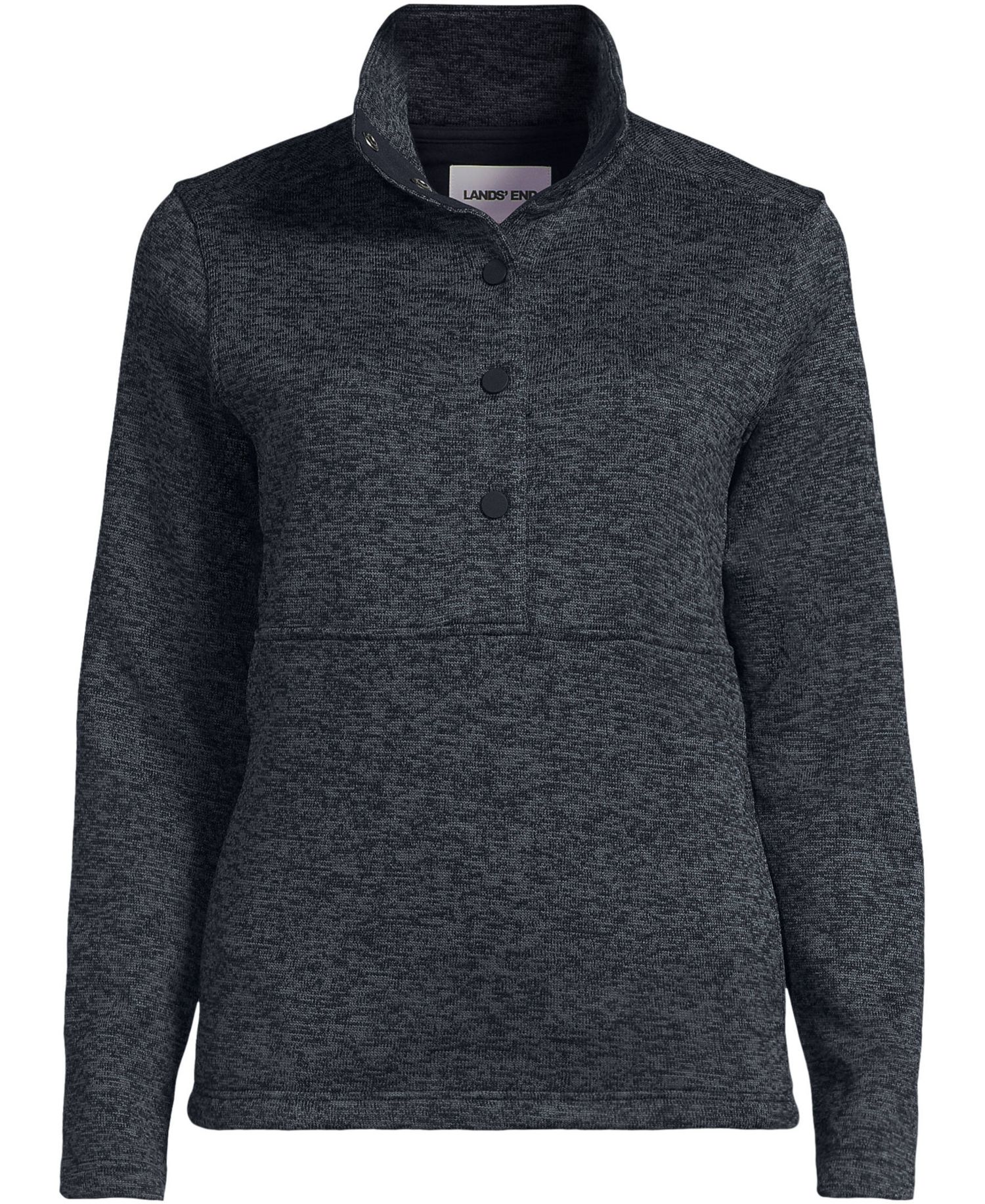 Women's Sweater Fleece Snap Neck Pullover Jacket