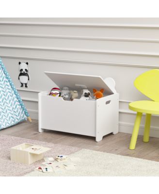 Kids Wooden Toy Box - White