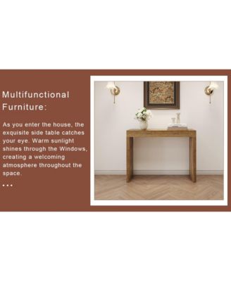 Streamdale Elegant Wood Grain Bar Table w/ Drawers - 50 Inches