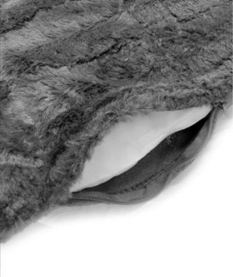 Plush Reversible Faux Fur 2-Pack Decorative Pillow, 24" x 24"