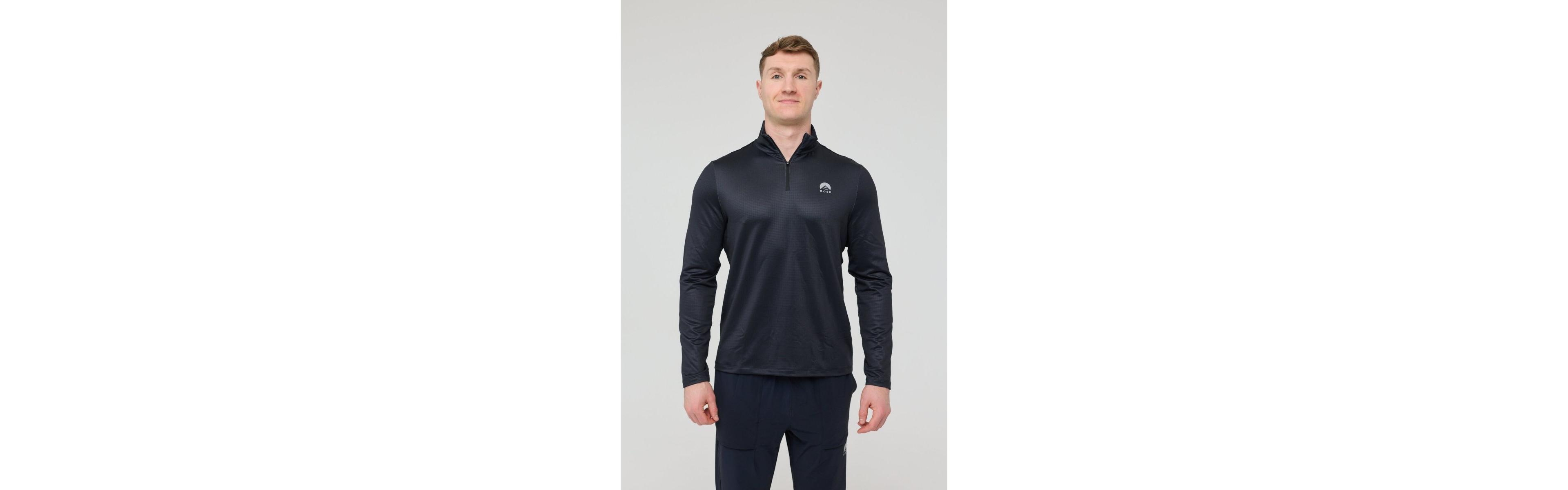 Oosc Men's Elite Activewear 1/4 Zip Top T-Shirts