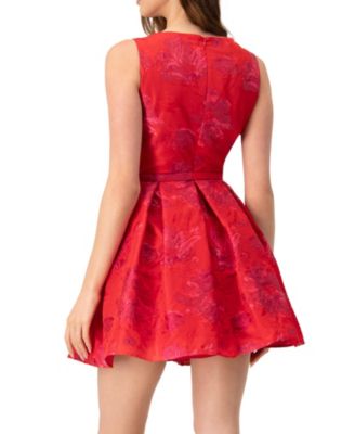 Women's Sleeveless Midi Dress with Round Neck