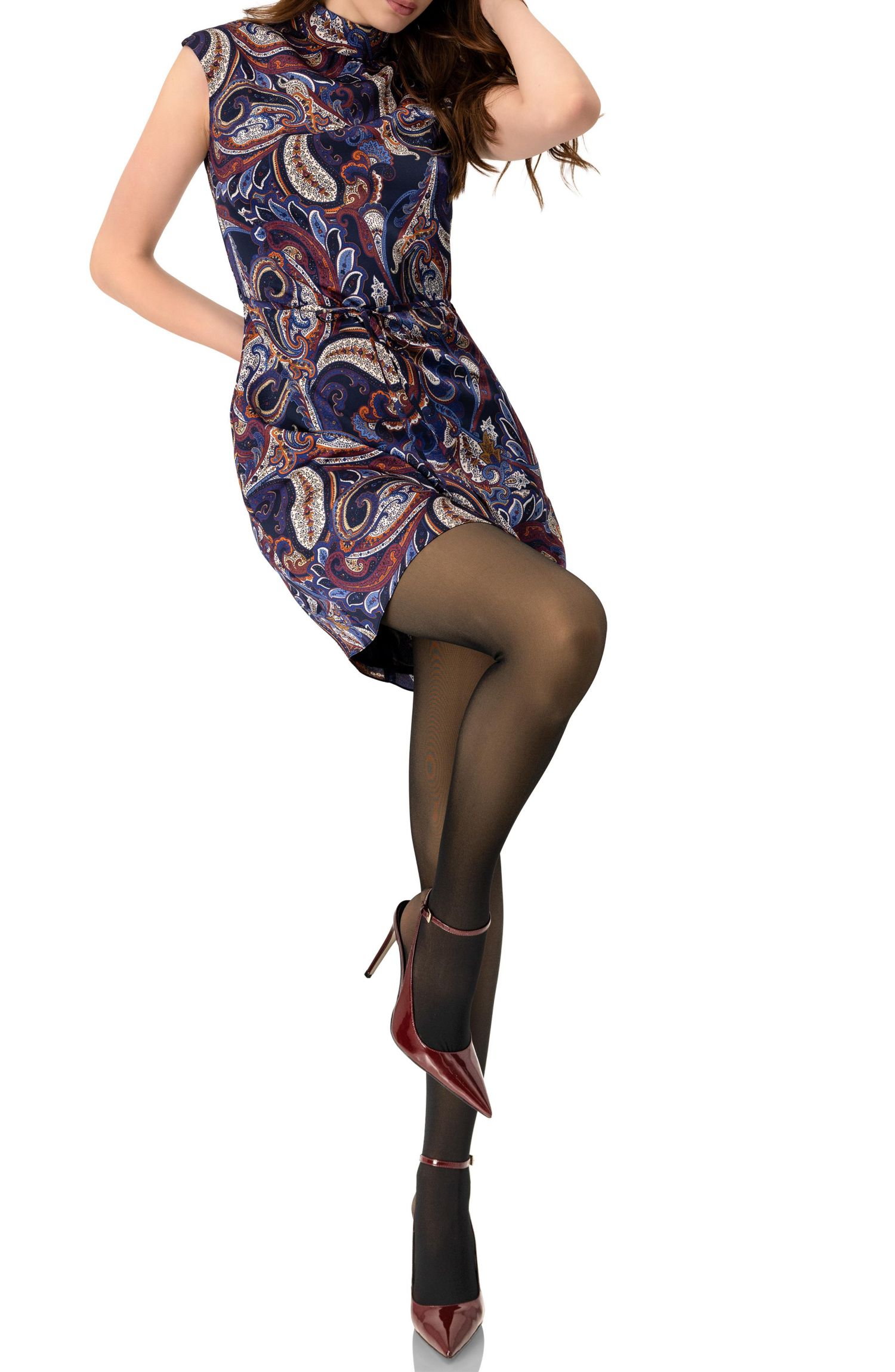 Women's Short Off-Shoulder Paisley Print Dress
