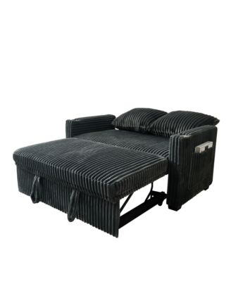 53" Corduroy Sleeper Sofa Recliner w/ USB - Living Room/Office