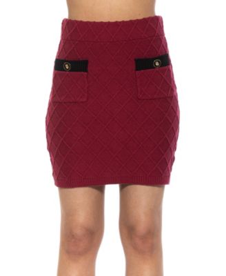 Women's Bex Fully Knit Mini Skirt With Front Pocket Detail