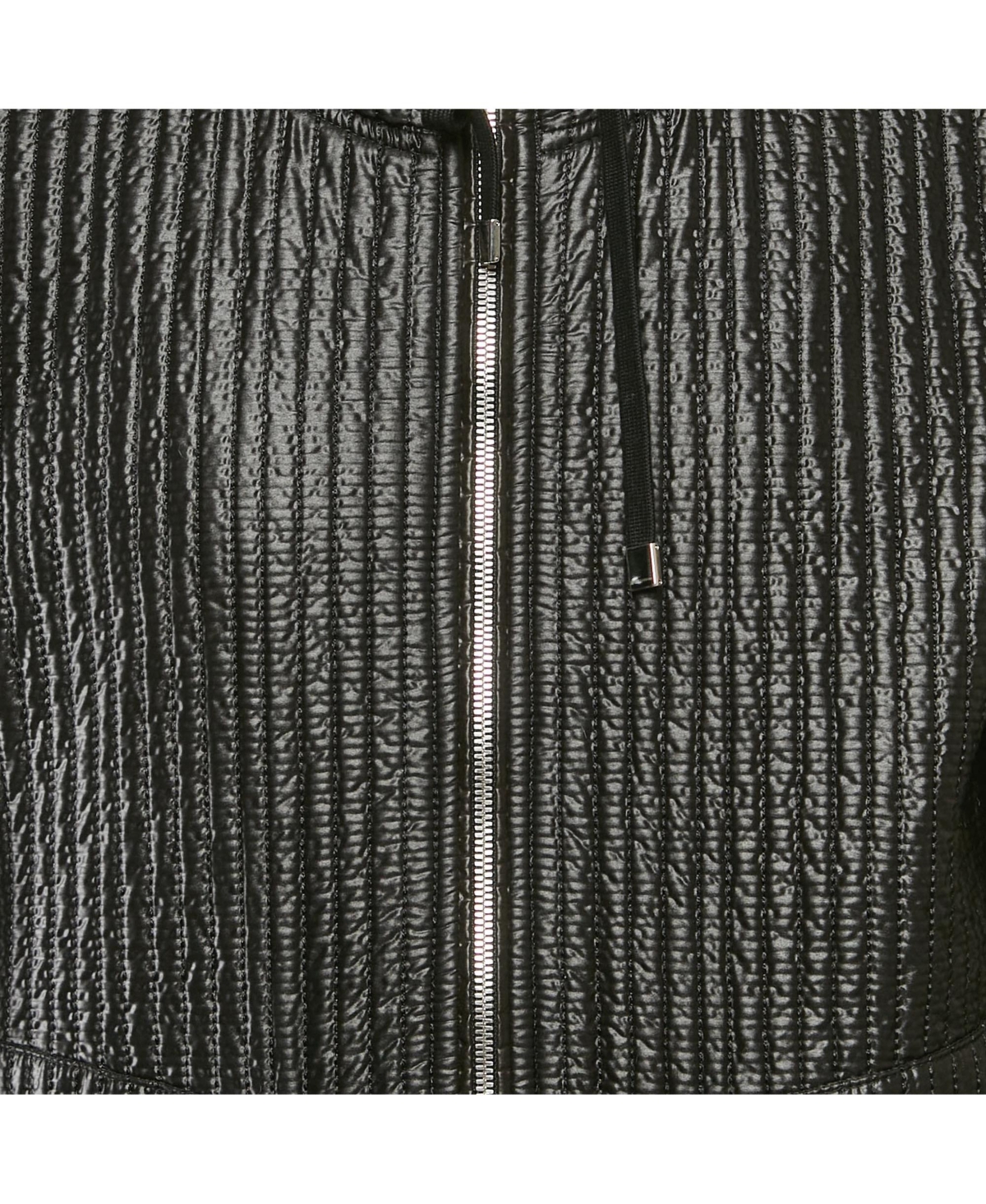 Pre-Owned Dolce & Gabbana Men's Black Quilted Nylon Zip Front Hooded Jacket