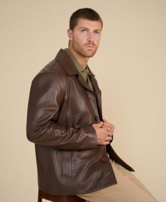 Men's Relaxed Leather Blazer