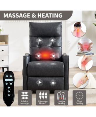Power Lift Recliner Chair with Massage Heavy Duty Motion Mechanism and One USB for Charging