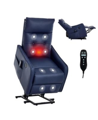 Power Lift Recliner Chair with Massage Heavy Duty Motion Mechanism and One USB for Charging