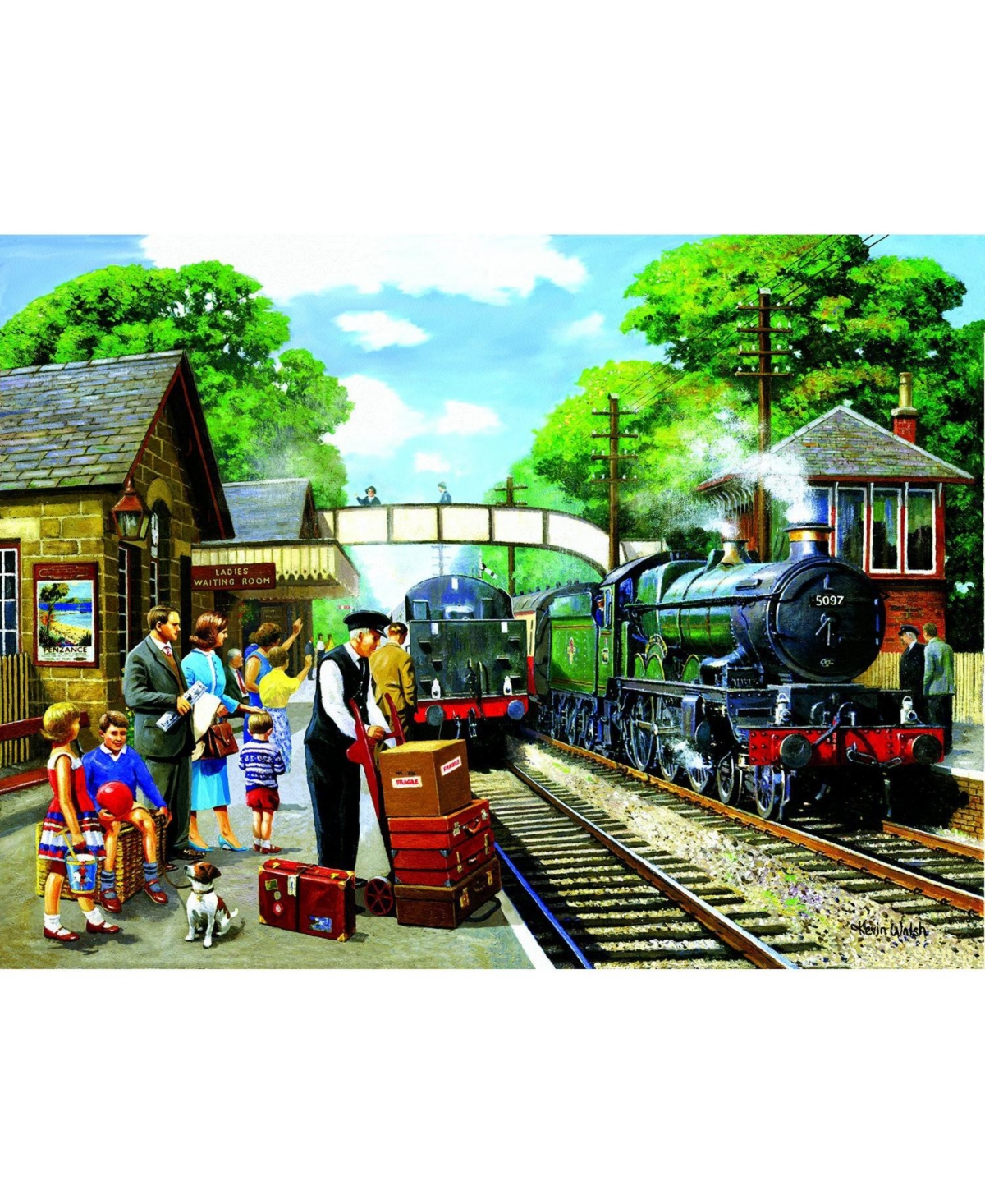 SunsOut The Train to the Coast 1000 piece Jigsaw Puzzle for Adults