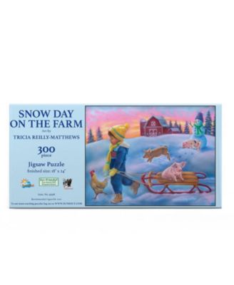 Snow Day on the Farm 300 piece Jigsaw Puzzle for Adults