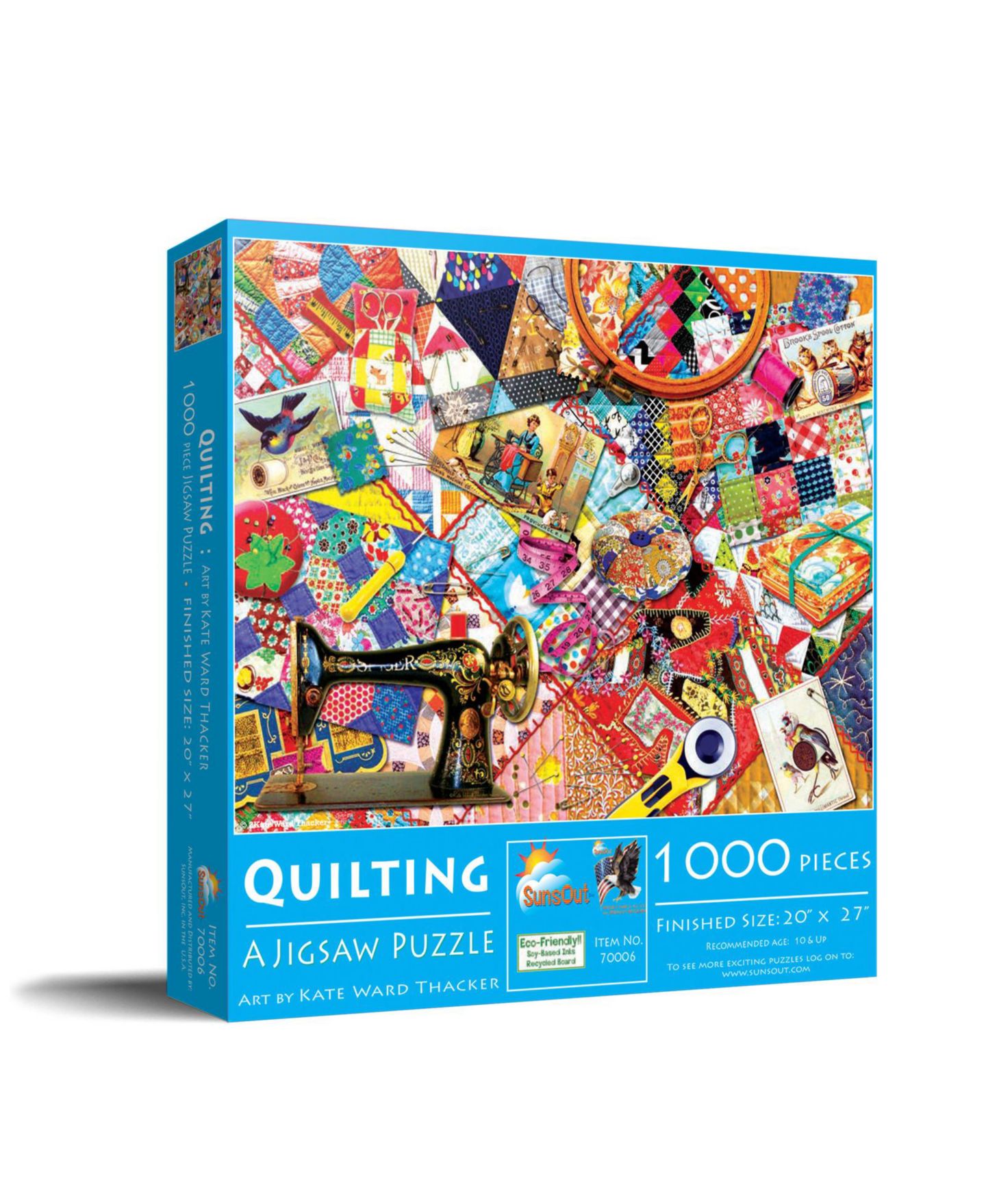 Детский пазл SunsOut Quilting 1000 Piece Jigsaw Puzzle, Ages 15+ — фото 1
