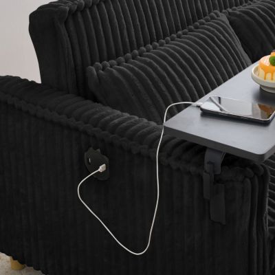 + Sofa + Corduroy + Tabletop & USB Ports + Item Type