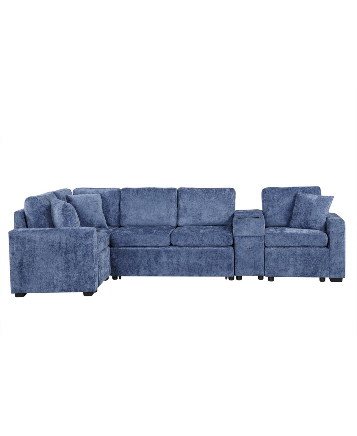 Streamdale Furniture L-Shaped Convertible Sofa Bed with Storage