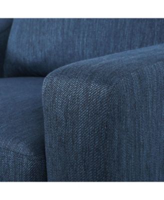 Contemporary Beige Fabric Upholstered Club Chair