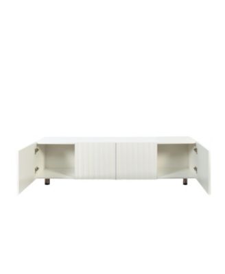 TV Stand with Storage & Drawers - White
