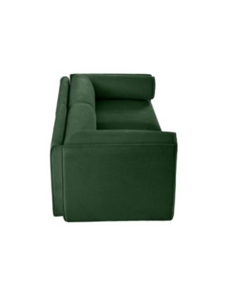 Green Chenille 2-Seater Sofa with Storage