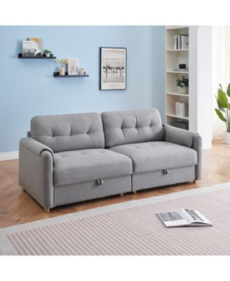 Streamdale Teddy Cotton Linen Sofa - Light Grey
