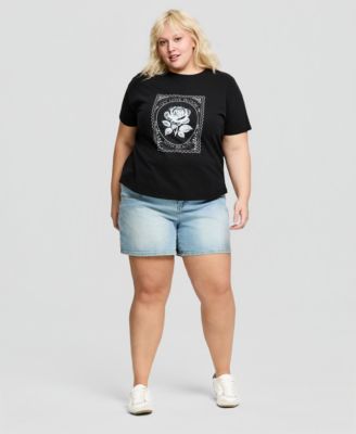 Trendy Plus Size Graphic Print Cotton T-Shirt