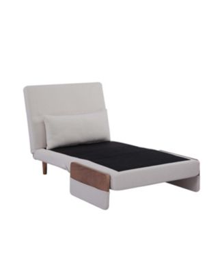 Convertible Sleeper Sofa Bed - Linen Fabric, Adjustable Backrest