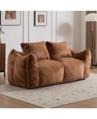 Giant Bean Bag Couch, Ultra Soft Fluffy Loveseat Sofa