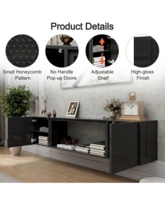 67" Wall-Mounted TV Stand with Storage