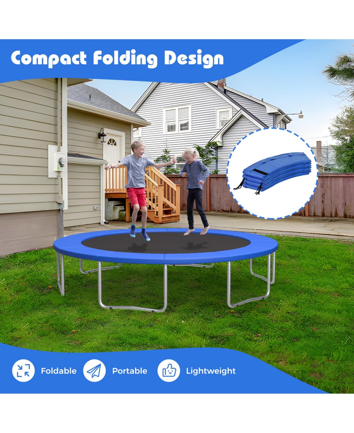 Hongge Trampoline Replacement Safety Pad Waterproof Pvc Foam Spring Cover For Inner Net