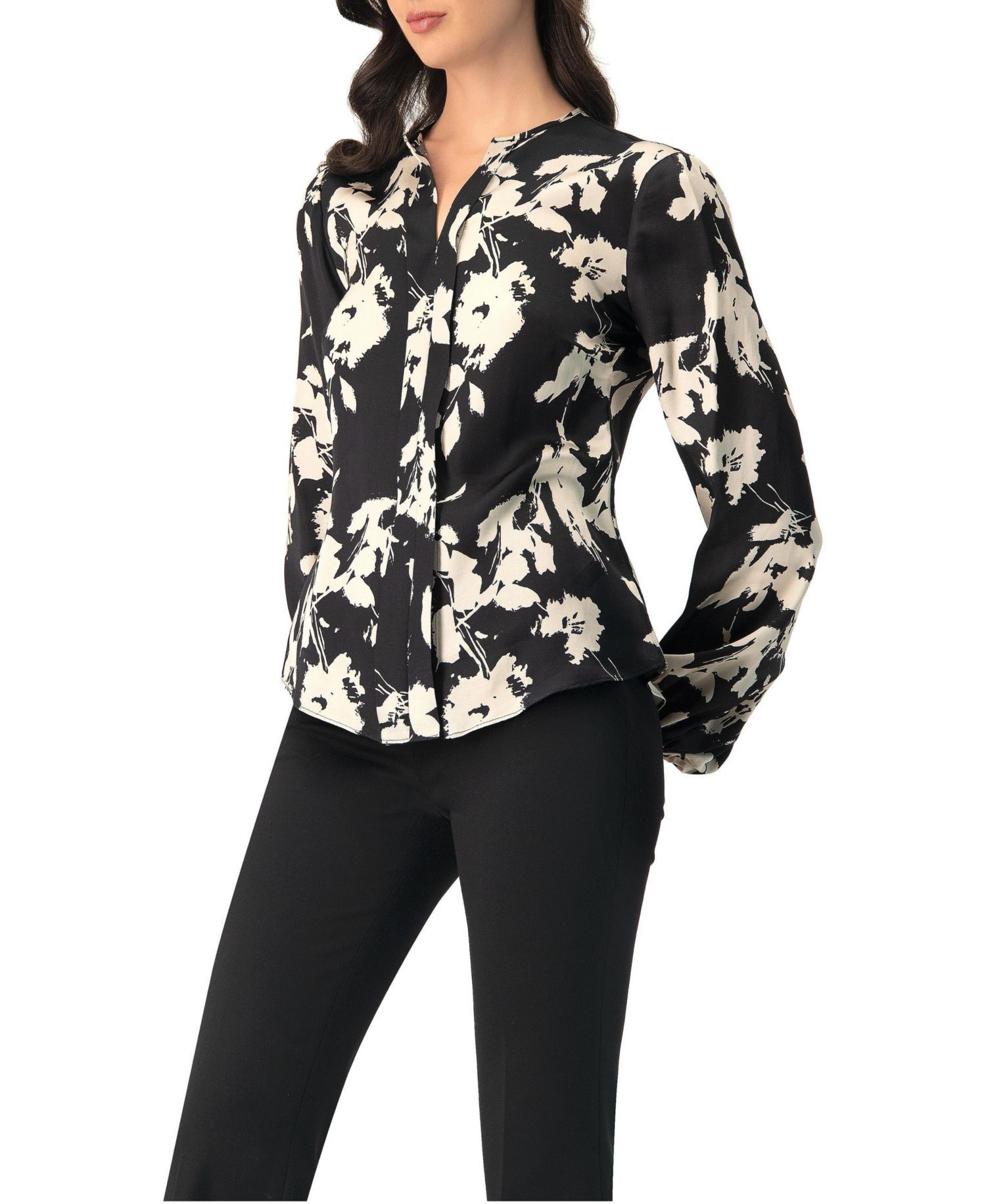 Women's Double front Placket Satin Shirt