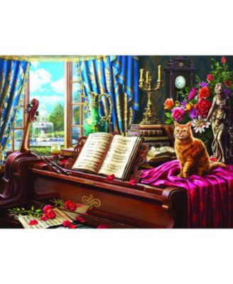 Grand Piano Cat 1000 piece Jigsaw Puzzle for Adults