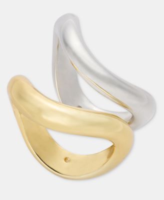Two-Tone 2-Pc. Set Wavy Rings