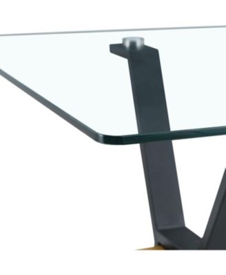 79" Glass Table & 6 Gray Linen Chairs