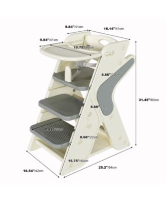 Adjustable Highchair & Toddler Tower with 5-Point Harness
