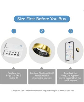 Gen 2 Smart Ring Size 9 Gold 0943 Fitness Trackers