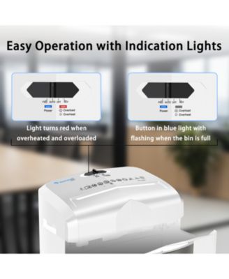 Micro Cut Shredder, Portable, 12-sheet, P-4 Security, 60-min run, CD/Credit Card, Jam-Proof, 4.2 Gal Bin, White/Gray