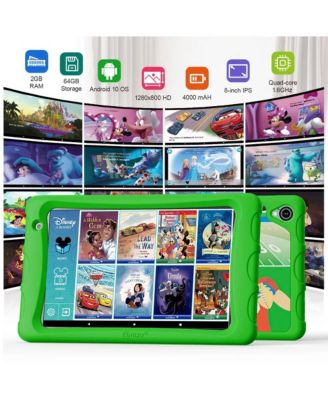 8" Android Kids Tablet 64GB, Includes 80+ Disney Storybooks & Stickers, Kid-Proof Case with Kickstand, (2024 Model)