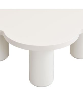 Modern Irregular Coffee Table Set with Glass Top