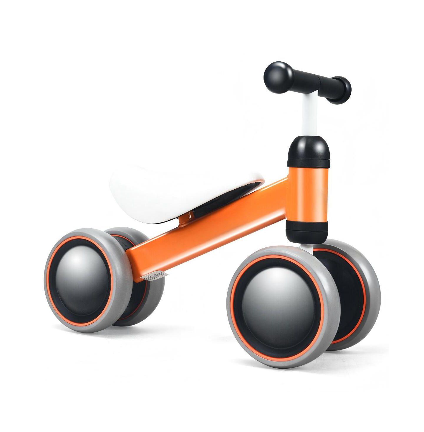 Детская игрушка HONGGE Four-Wheel No-Pedal Baby Balance Bike, 18.5"L x 9"W x 14.5"H Ride-On Toy, Ages 12 Months+, цвет: Оранжевый — фото 3