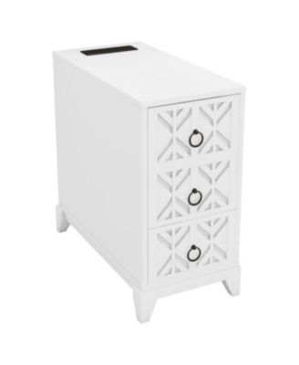  End Table with 3 Drawers & Shelves