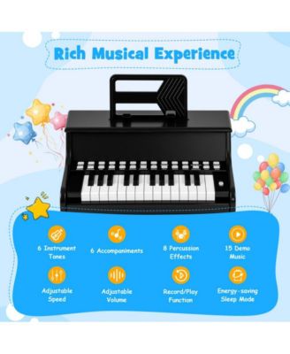 Kids Digital Piano Keyboard with Lighted Teaching Mode and Musical Play Features