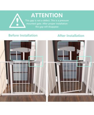  29.5-45.3" Wide, Pressure Mounted Baby Gate