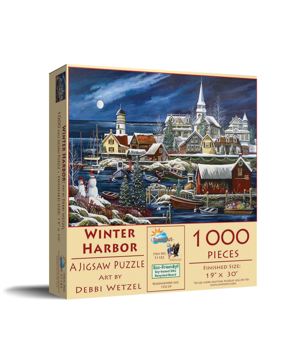 Winter Harbor 1000 piece Jigsaw Puzzle for Adults Christmas