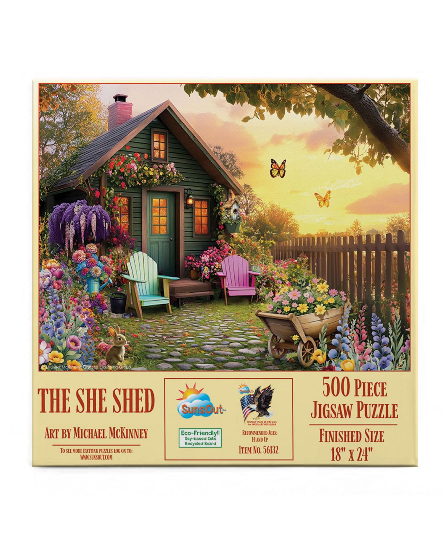 Детский пазл SunsOut The She Shed 500 Piece Jigsaw Puzzle, от 15 лет — фото 3