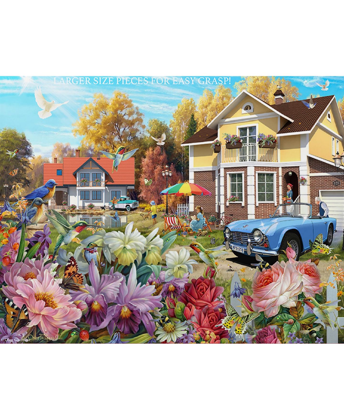 Пазл SunsOut Sunny Yard 500 piece Jigsaw Puzzle for Adults Large Pieces — фото 3