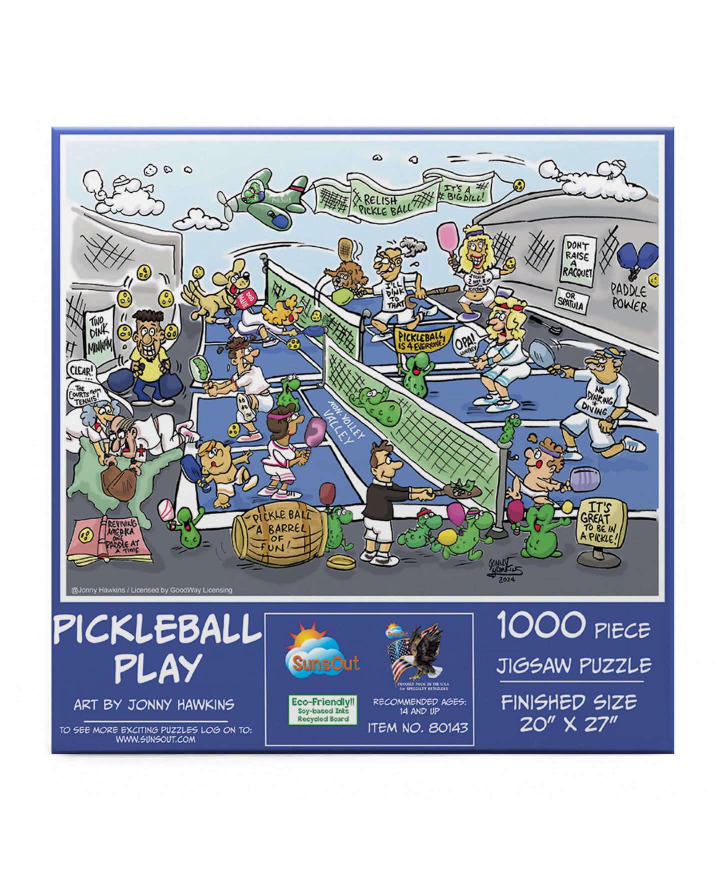 Детский пазл SunsOut Pickleball Play 1000 Piece Jigsaw Puzzle, от 15 лет — фото 5