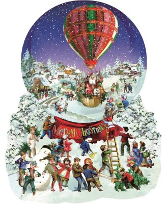 Old Fashioned Snow Globe 1000 piece Jigsaw Puzzle for Adults Special Shape Christmas