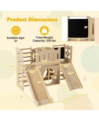 8 in 1 Toddler Wooden Indoor Playground with Climber