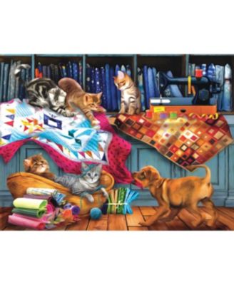 Quilting Room Mischief 300 piece Jigsaw Puzzle for Adults